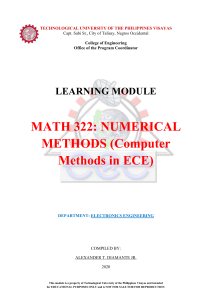 MATH-322-Numerical-Methods-W1-to-W4