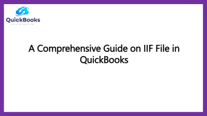 IIF File in QuickBooks: How to Import and Export Data Easily