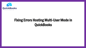 Easy Steps to Fix QuickBooks errors hosting multi-user mode