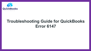Expert Tips To Fix QuickBooks Error 6147