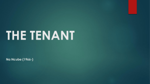 The Tenant PowerPoint (Biography and analysis)
