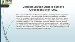 Easy steps to fix Getting QuickBooks Error 12002