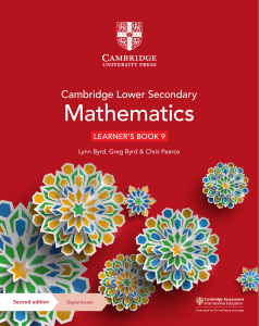 Mathematics Learner's Book