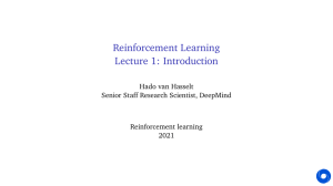 Lecture 1 - introduction