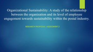 Research Seminar- Organizational sustainability