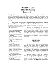 16 dance lessons for  $1