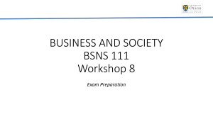 Workshop 8 slides Final Exam 2024 Business 111