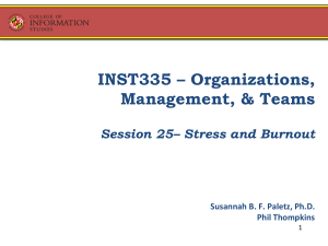 INST335 Sp2024 Session 25-StressBurnout