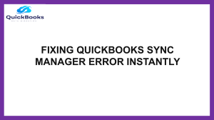 Easy Steps to Fix QuickBooks Sync Manager Error