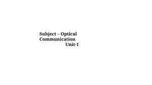 Optical Communication PPT Rajib