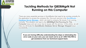 Steps to fix QBDBMgrN Not Running On This Computer Error 2022
