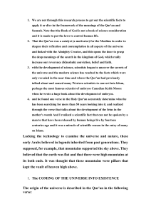 Quran & Science: Cosmology, Embryology