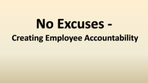 No Excuses - Creating Employee Accountability
