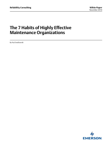 7 Habitos de Organizaciones de Mantenimiento altamente efectivas