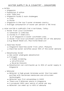 Case Study - Singapore's Water Supply