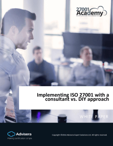 Implementing ISO 27001 with consultant vs DIY approach EN
