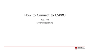 Connection CSPRO