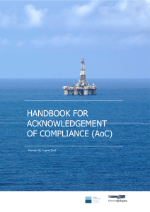 Handbook for Acknowledgement of Compliance (AoC)