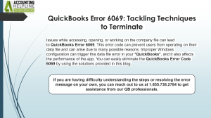 Effective technique to resolve Error 6069 Running QuickBooks Desktop