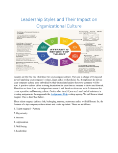 Leadership Styles and Their Impact on Organizational Culture