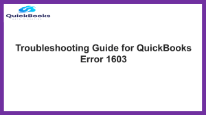 Step-by-Step Fix for QuickBooks error 1603