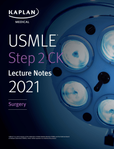 Kaplan USMLE Step 2 CK 2021 Lecture Notes - 4. Surgery (medbookvn.com)