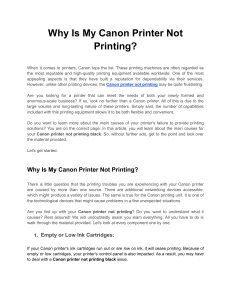Why is My Canon Printer Not Printing Anything | How to Fix