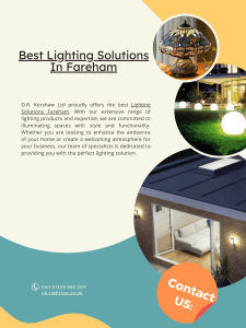 Best Lighting Solutions In Fareham