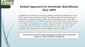 Complete guide to tackle Getting QuickBooks Error 6094