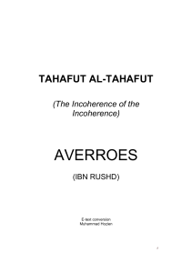 Tahafut al-Tahafut en