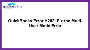Step-by-Step Fix QuickBooks Error H202