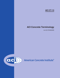 ACI Concrete Terminology
