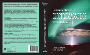 Fundamentals of Electromagnetics with Matlab - Lonngren & Savov