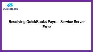 QuickBooks Payroll Service Server Error: Comprehensive Fix Guide