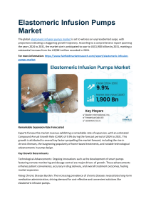 Elastomeric Infusion Pumps Market Scope, Size, Share, Trends, Forecast By 2031