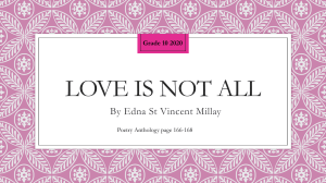  Love is not all  Extended notes 2