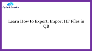 A Quick Guide To export, import, and edit IIF files in QuickBooks