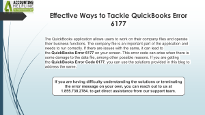 Quick solutions to rectify QuickBooks Company File Error 6177 0