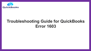A Quick Guide fix QuickBooks Error 1603