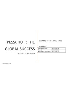 1.Pizza Hut Strategy