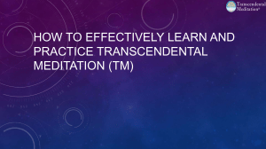 How to Effectively Learn and Practice Transcendental Meditation (TM) 