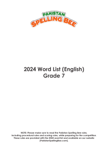 Grade 7-English