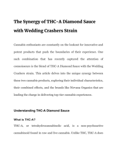 The Synergy of THC-A Diamond Sauce with Wedding Crashers Strain