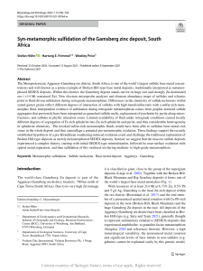 Syn-metamorphic sulfidation of the Gamsberg zinc d (1)