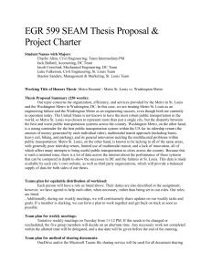 EGR 599 SEAM Thesis Proposal and Project Charter