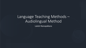 Audiolingual Method(lecture 2)