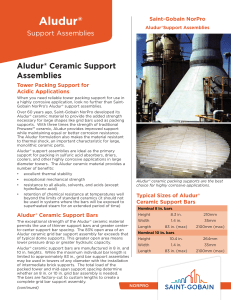 Aludur Ceramic Support Assemblies Datasheet