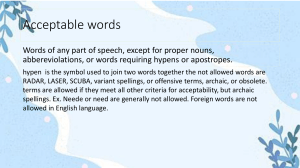Acceptable words