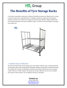 The Benefits of Tyre Storage Racks