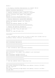 Network Device Command Reference: Huawei, Cisco, BDCOM, Skycom